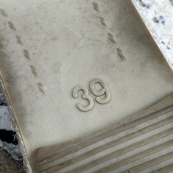 Toni Pons Origens Striped Espadrille Wedge Sandals Navy White Size 39 2.5" Heel - Picture 9 of 10